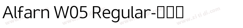 Alfarn W05 Regular字体转换 Alfarn W05 Regular字体转换